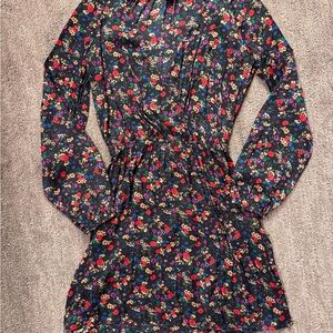 GAP V-Neck Multicolor Floral Dress